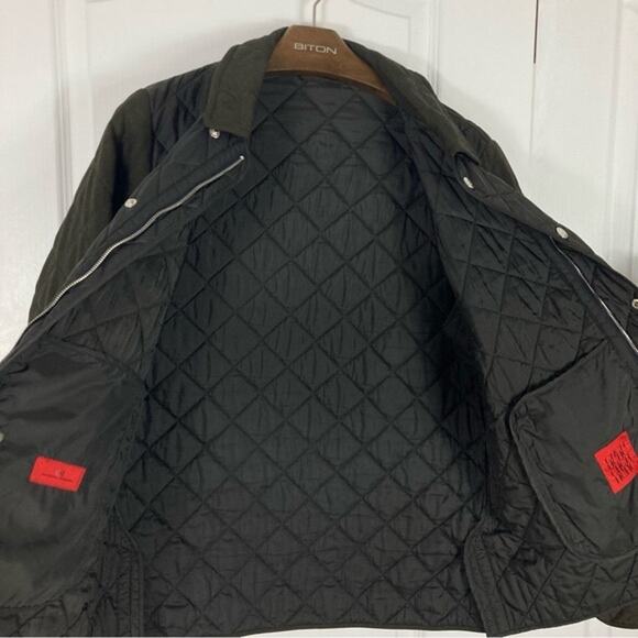 CAROLINA HERRERA Peacoat Men Large Wool Blend Pearl Snap Full Zip - Picture 4 of 14